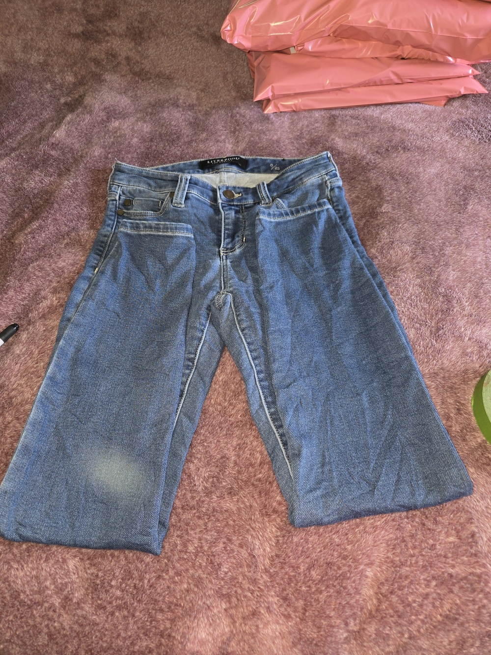 Liverpool Size 0/25 Women's Skinny Jeans in Blue Denim